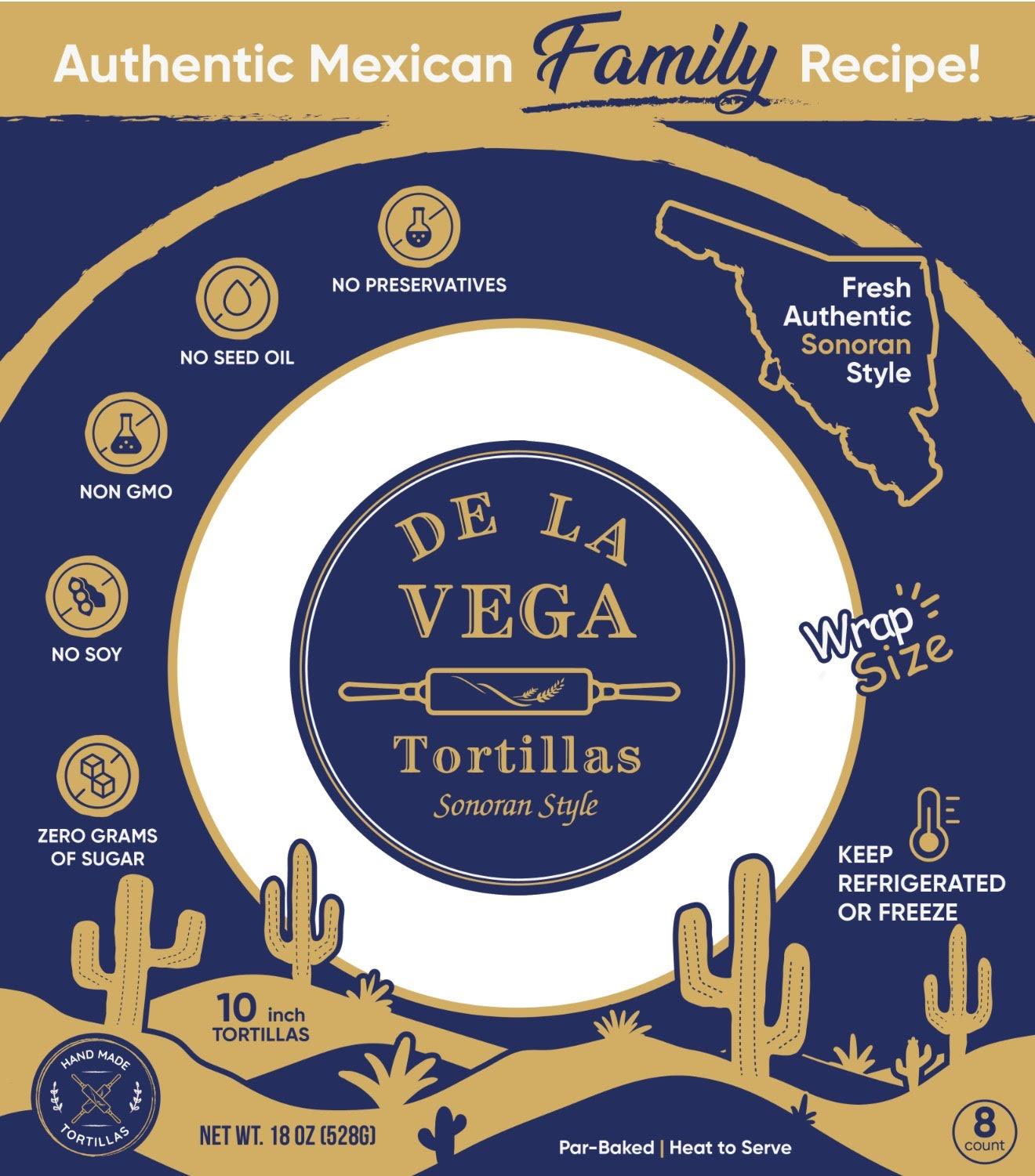 De La Vega Fresh Flour Tortillas
