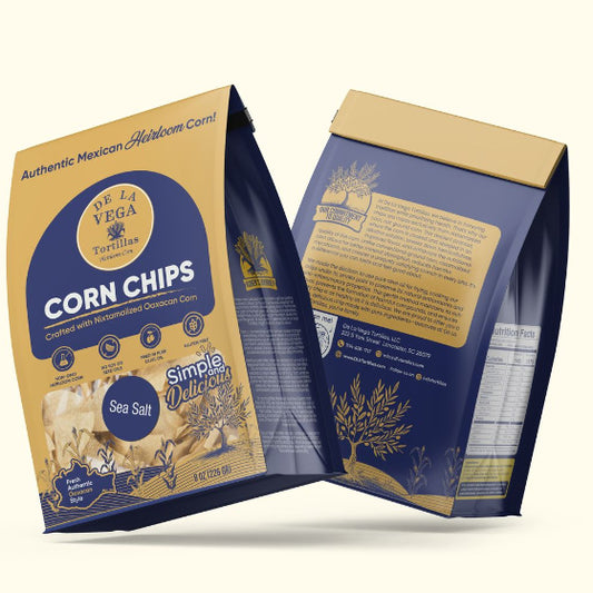 De La Vega Sea Salt Heirloom Corn Tortilla Chips