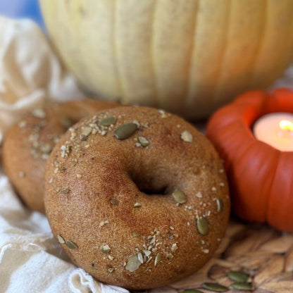 Pumpkin Sourdough Bagels