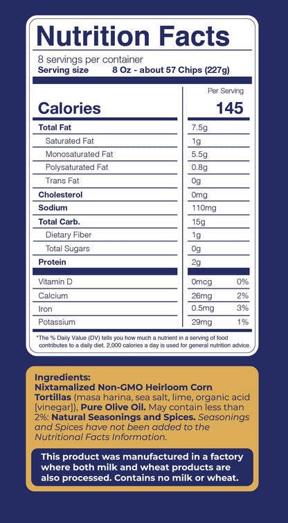 Sea Salt Heirloom Corn Tortilla Chips