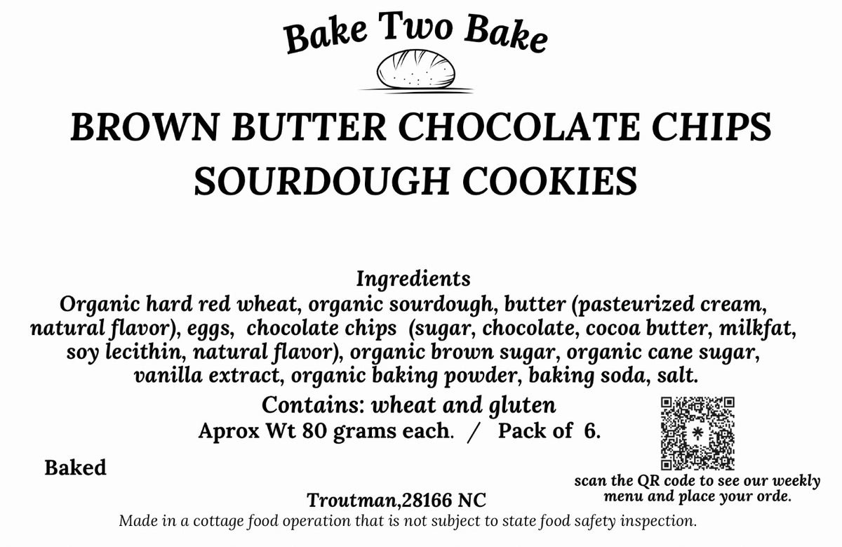 Brown Butter Chocolate Chip Sourdough Cookies