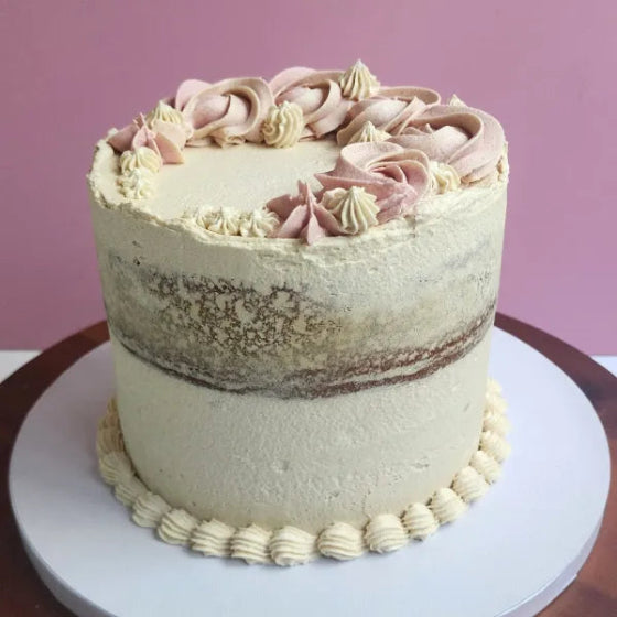 Semi Naked 2 Layer Vanilla Cake
