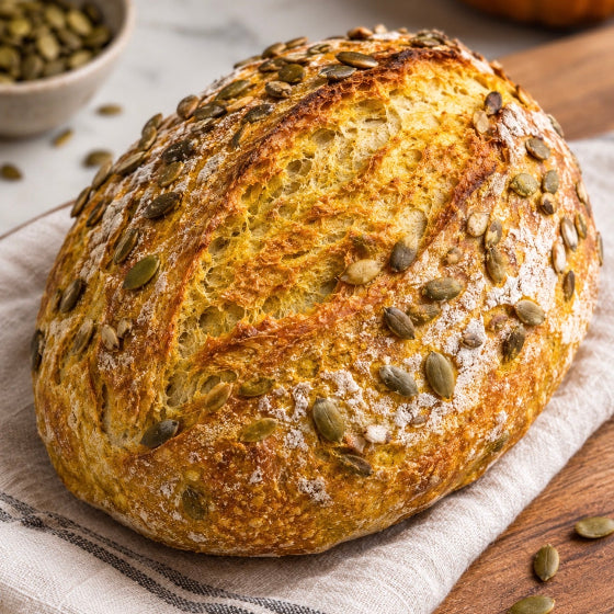 Turmeric Pumpkin Seed Sourdough